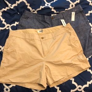 Two pair of Old Navy shorts size 18 - NWT